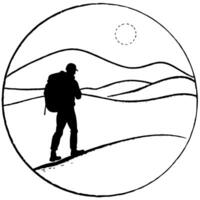 Backpacker on Glossy Desert Dunes at Twilight concept as A backpacker trekking across glossy desert dunes at twilight with the soft light of the setting sun reflecting on the sand Cleans vector