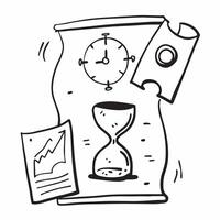 Border frame with puzzle pieces and clock for Timing concept as A border frame design featuring puzzle pieces and a clock representing the importance of timing in business The lay Cleans vector