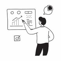 Business professional candidly presenting on a holographic display concept as A candid image of a business professional presenting data on a holographic display during a meeting T Cleans vector