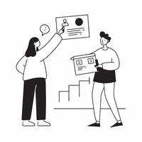 Candid moment of a HR manager onboarding a new employee concept as A candid shot of an HR manager onboarding a new employee with the camera capturing the welcoming atmosphere and t Cleans vector