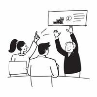 Candid shot of a team leader motivating employees during a project concept as A candid shot of a team leader motivating their employees during a project with the camera capturing t Cleans vector