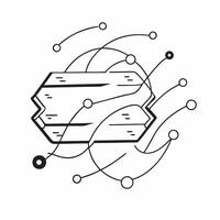 Digital mesh border with data nodes and copy space concept as A border frame featuring a digital mesh pattern with interconnected data nodes creating a modern tech inspired look T Cleans vector