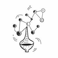 Digital DNA helix with data points on an isolated white background concept as A digital representation of a DNA helix intertwined with data points isolated on a white background T Cleans vector