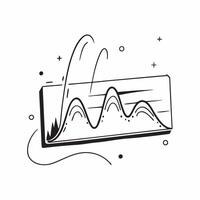 Digital waveform border with light pulses and copy space concept as A border frame featuring digital waveforms with light pulses that frame a central copy space The waveforms crea Cleans vector