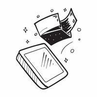 E reader with holographic bookmarks and copy space concept as An e reader displaying floating holographic bookmarks that glow with vibrant colors The upper section of the image is Cleans vector