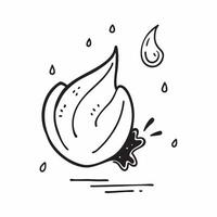 Falling Autumn Leaf and Raindrop with Autumn Shower Text concept as An autumn leaf and raindrop floating as if falling with Autumn Shower text subtly included at the bottom The el Cleans Set 3 vector