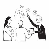 Financial officer interacting with a team during a brainstorming session concept as A candid moment where a financial officer is interacting with a team during a brainstorming sess Cleans vector