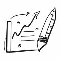 Flat Abstract bar graph and pen with Growth Analysis text concept as A sleek illustration featuring an abstract bar graph and pen with the text Growth Analysis The design i Cleans vector