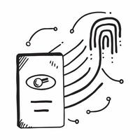 Flat Abstract digital fingerprint with binary code on an isolated white background concept as A stylized abstract digital fingerprint embedded with binary code isolated on a white Cleans vector