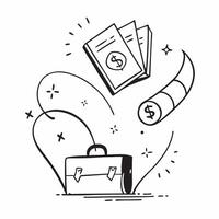 Flat Abstract dollar bill and briefcase with Corporate Finance text concept as A sleek design featuring an abstract dollar bill and briefcase with the text Corporate Finance Cleans vector