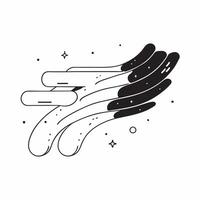 Flat Abstract glossy holographic waves as a background for innovation branding concept as A dynamic background featuring abstract glossy holographic waves flowing across a dark bac Cleans vector