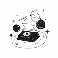 Flat Abstract Mid Autumn Festival Feast concept as A digital art scene of a glowing abstract feast with symbolic Mid Autumn foods like mooncakes and fruits set on a luminous table Cleans Set 3 vector