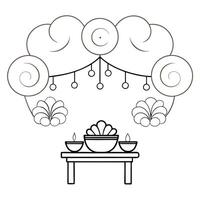 Flat Abstract Mooncake Offering in Glow concept as A glowing abstract representation of a traditional mooncake offering ceremony during the Mid Autumn Festival with vibrant swirlin Cleans vector