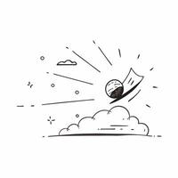 Flat Abstract Sun Rays with Floating Dust Particles and Copy Space concept as Soft golden sun rays filter through a floating cloud of dust particles creating a warm and atmospheric Cleans Set 3 vector