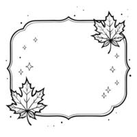 Flat Autumn Leaves and Mist Border Frame with Copy Space concept as A border frame with autumn leaves and mist on opposite sides offering generous copy space in the center Autumns Cleans vector