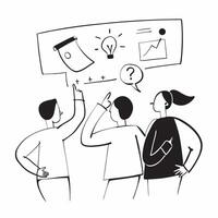 Flat Candid shot of a business team brainstorming in a modern office concept as A candid shot capturing a business team brainstorming ideas in a modern office setting The camera f Cleans vector