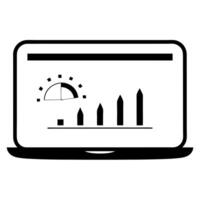Flat Dashboard icon with floating widgets concept as A dashboard icon with widgets floating slightly above the main interface isolated on a white background The scene represents r Cleans Set 2 vector
