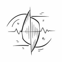 Flat Digital waveform border with light pulses and copy space concept as A border frame featuring digital waveforms with light pulses that frame a central copy space The waveforms Cleans vector