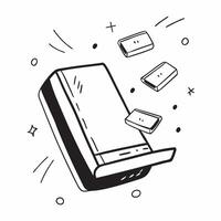 Flat E reader with holographic bookmarks and copy space concept as An e reader displaying floating holographic bookmarks that glow with vibrant colors The upper section of the ima Cleans vector