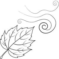 Flat Falling Leaf and Wind Swirl with Autumn Breeze Text concept as A falling leaf and wind swirl floating together with Autumn Breeze text subtly included at the bottom The eleme Cleans vector