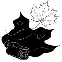 Flat Floating Autumn Leaf with Abstract Wind Gusts and Copy Space concept as An autumn leaf floats and swirls in mid air with abstract wind gusts creating a dynamic nature timelaps Cleans Set 2 vector