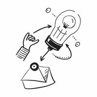 Flat Floating chart and light bulb with Marketing Innovation text concept as A dynamic design featuring a floating chart and light bulb with the text Marketing Innovation T Cleans vector