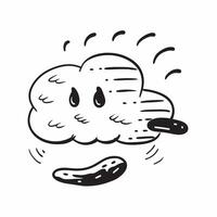 Flat Floating Cloud and Rain Drop with Summer Rain Text concept as A cloud and rain drop floating together in mid air with Summer Rain text subtly included at the bottom The eleme Cleans Set 3 vector