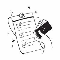 Flat Floating clipboard and checklist with Marketing Tasks text concept as A dynamic illustration of a floating clipboard and checklist with the text Marketing Tasks The de Cleans vector