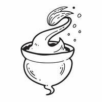 Flat Floating cappuccino cup with froth forming a smooth swirl with Creamy Delight text concept as A smooth illustration featuring a floating cappuccino cup with froth creat Cleans vector