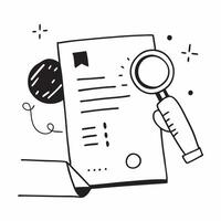 Flat Floating document and magnifying glass with Audit Ready text concept as A design showing a floating document and magnifying glass paired with the text Audit Ready The Cleans vector