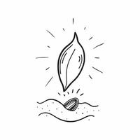 Flat Floating Flower Petal and Sun Ray with Golden Hour Text concept as A flower petal and sun ray floating together in mid air with Golden Hour text subtly included at the bottom Cleans Set 3 vector