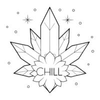 Flat Floating Frost Crystal with Abstract Chill Effect and Copy Space concept as A frost crystal floats in mid air with an abstract chill effect spreading out from it symbolizing t Cleans vector