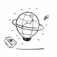 Flat Floating holographic globe with data grids on an isolated white background concept as A floating holographic globe with glowing data grids isolated on a white background The Cleans vector