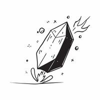 Flat Floating Ice Crystal with Abstract Frost Effect and Copy Space concept as An ice crystal floats in mid air with an abstract frost effect spreading out from it symbolizing the Cleans Set 3 vector