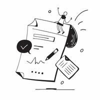 Flat Floating marketing documents and clipboard with Strategy Development text concept as A sleek illustration of floating marketing documents and clipboard with the text St Cleans vector