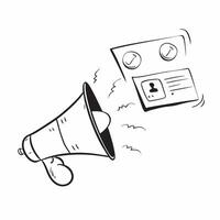 Flat Floating megaphone and speech bubble with Marketing Communication text concept as A sleek design showcasing a floating megaphone and speech bubble with the text Marketi Cleans vector