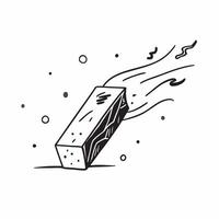 Flat Floating Pine Needle with Abstract Snowfall and Copy Space concept as A pine needle floats gently in mid air with abstract snowfall swirling around it symbolizing the calm of Cleans Set 3 vector
