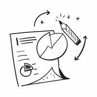 Flat Floating pie chart and pen with Investment Strategy text concept as A sleek design featuring a floating pie chart and pen with the text Investment Strategy The element Cleans vector