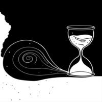 Flat Floating Sand Particle with Abstract Wind Swirl and Copy Space concept as A single sand particle floats in mid air with an abstract wind swirl moving around it symbolizing the Cleans vector