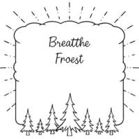 Flat Forest Canopy and Sun Rays Border Frame with Copy Space concept as A border frame with a forest canopy and sun rays streaming through offering generous copy space in the cente Cleans vector