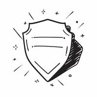 Flat Futuristic shield border with glowing edges and copy space concept as A border frame featuring a futuristic shield design with glowing edges surrounding a central copy space Cleans vector
