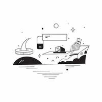 Flat Glossy abstract digital landscape with futuristic elements as a technology backdrop concept as An abstract background featuring a glossy digital landscape with futuristic elem Cleans vector