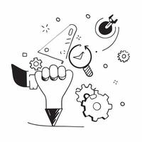 Flat Glossy background with abstract gears and business icons concept as A glossy background featuring abstract gears intertwined with business icons symbolizing the machinery behi Cleans vector