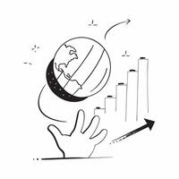 Flat Glossy background with a globe surrounded by ascending lines concept as A glossy background depicting a globe surrounded by ascending lines representing global expansion in sc Cleans vector