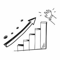 Flat Glossy background with ascending bar charts and a glowing arrow concept as A glossy background featuring ascending bar charts and a glowing arrow symbolizing financial growth Cleans vector
