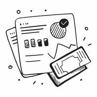 Flat Glossy credit card on a desk with marketing budget documents concept as A close up of a glossy credit card placed on a desk alongside marketing budget documents The polished Cleans vector