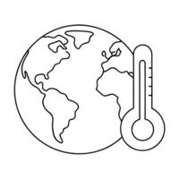 Flat Glossy earth and thermometer with holographic climate data and global temperature trends concept as A sleek image featuring a glossy earth and thermometer with floating hologr Cleans vector