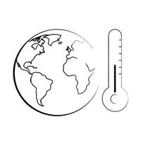 Flat Glossy earth and thermometer with holographic climate data and global temperature trends concept as A sleek image featuring a glossy earth and thermometer with floating hologr Cleans Set 2 vector