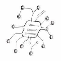 Flat Glossy futuristic grid with glowing nodes as a tech conference backdrop concept as A glossy futuristic grid background with glowing nodes interconnected by sleek lines perfect Cleans vector