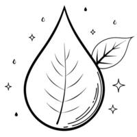 Flat Glossy leaf and water droplet with holographic hydration and growth data concept as A sleek image featuring a glossy leaf and water droplet with floating holographic data repr Cleans Set 3 vector